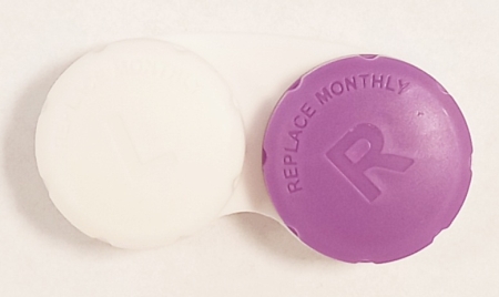 Contact lens case white/purple  (261045)